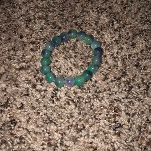 A blue and purple bracelet